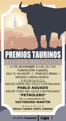 Cartel Premios Taurinos Puerta Carmona (1)